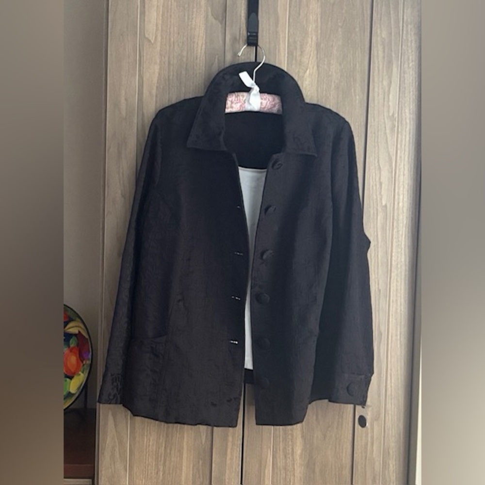 NWOT! Croft & Barrow Black Textured Blazer Jacket | 1X